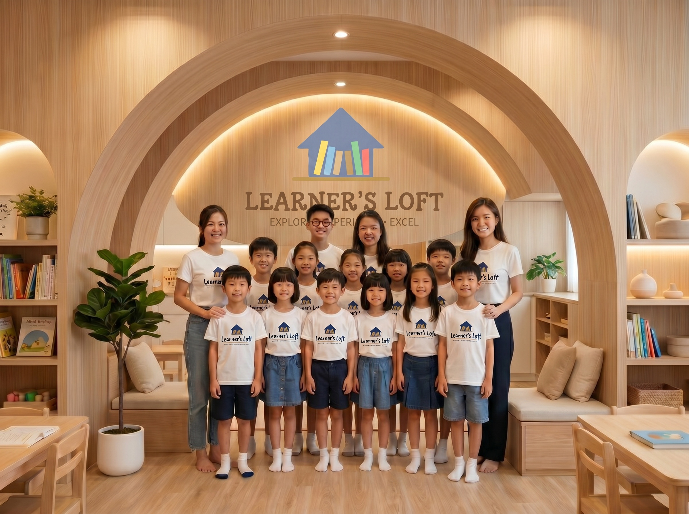 The welcoming Learner's Loft community of happy students and educators