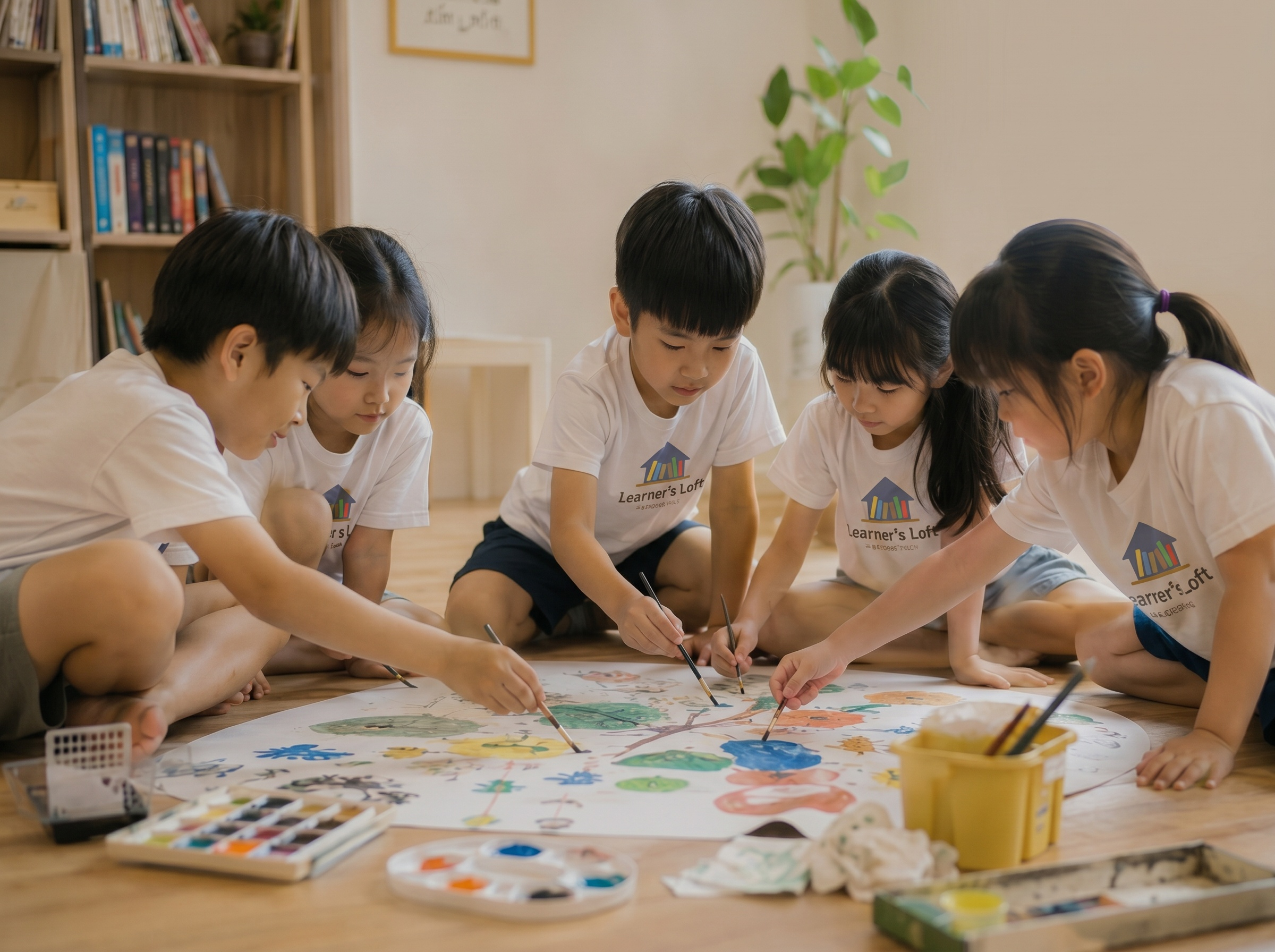Students participating in arts and enrichment activities