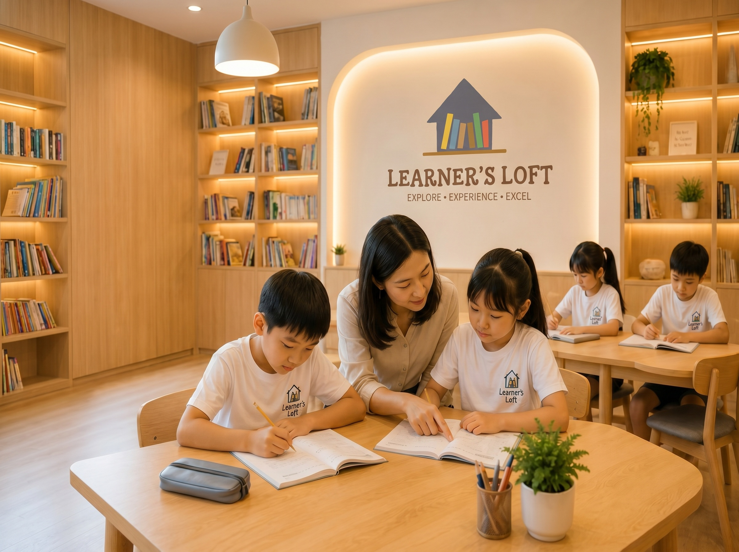 Happy primary students thriving at Learner's Loft Academy